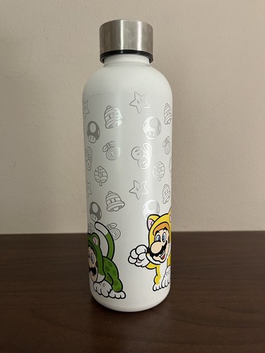 Super Mario Bros 3D World Metal Water Bottle Nintendo - Picture 2 of 7
