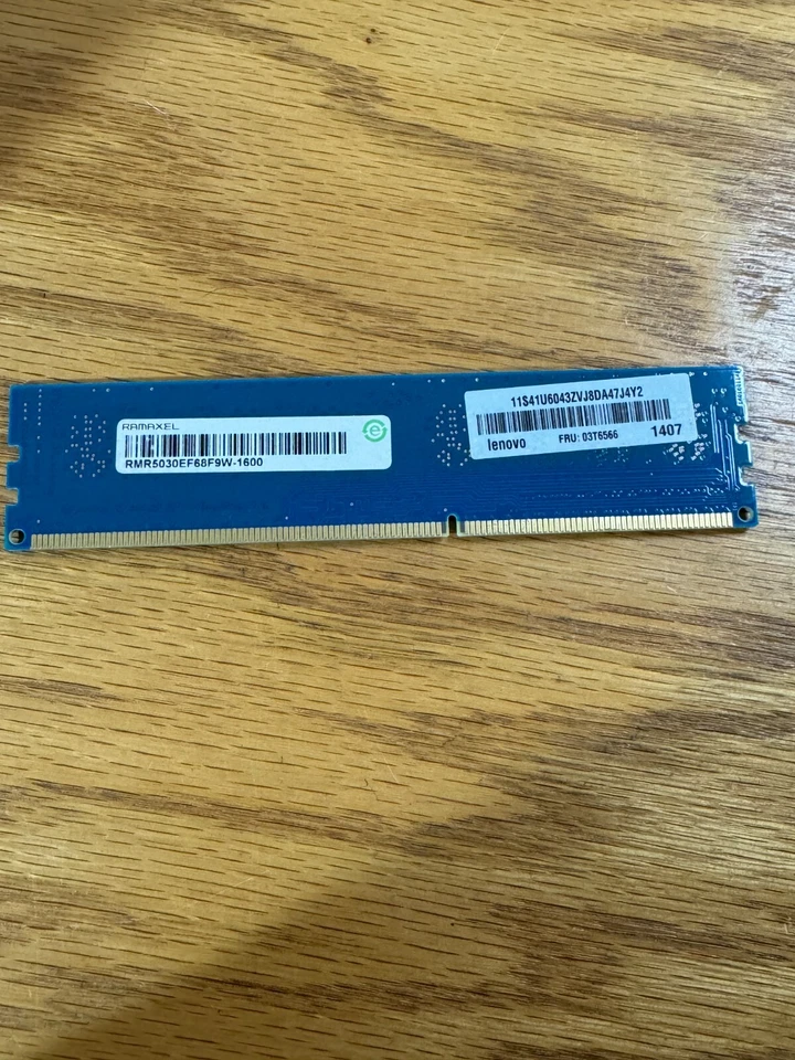 Ramaxel PC3-12800U DDR3 4GB Memory Module RMR5030EF68F9W-1600                 75 - Image 2 of 2