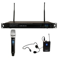VOCOPRO UDX-DUAL-COMBO Digital PLL Wireless Rackmount Mic & Headset System