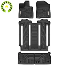 Front + Rear 3D TPE Floor Mats + Cargo Liner For 2021-2025 Toyota Sienna 7 Seats