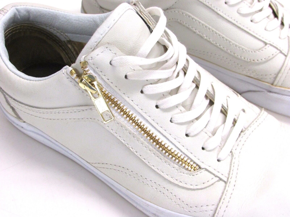 White vans with zipper sale