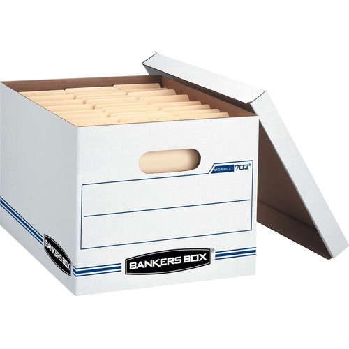 Bankers Box Paquete de 4 cajas de almacenamiento de archivos de servicio básico STOR/FILE, montaje estándar... - Imagen 4 de 5