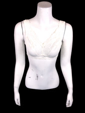 Breezies Women's Set of Two Soft Support Lace Bras Solid Ivory Small Size