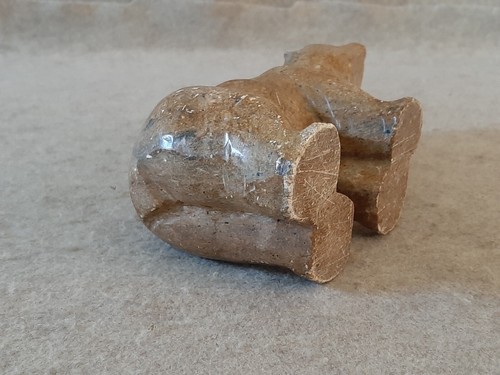 Vintage Stone Marble Carved Brown Bear Animal Statue Figurine - Picture 18 of 19