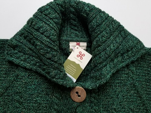 Women's Long Cardigan by Carraig Donn 100% Pure New Wool From Ireland Size: XLG - Picture 2 of 3