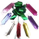 6x Shiny Large Metallic 50mm Florist Pull Bows Pullbows Florist Pompom