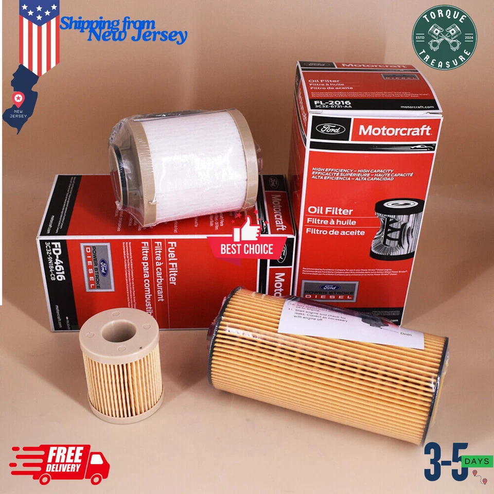 OEM 6.0L Diesel Oil Fuel Filter Kit for 2003-07 D F250 F-250 SUPER DUTY Foto 2 de 4