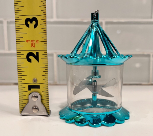 Department 56 Spinner Birdcage Ornament Twinkler Hard Plastic - SHINY BLUE COLOR - Picture 14 of 14