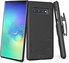 Samsung Galaxy S10 Plus Shockproof w/ Kickstand Belt Clip Holster Cover Case 10+