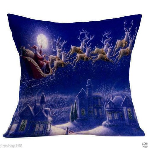 Cover Cotton Case Decor Waist Cushion Home NEW Pillow Linen Sofa Christmas - Picture 4 of 16