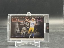 2021 Panini Black Justin Herbert Signature Spotlight Auto 5/5 Holo Gold 1/1