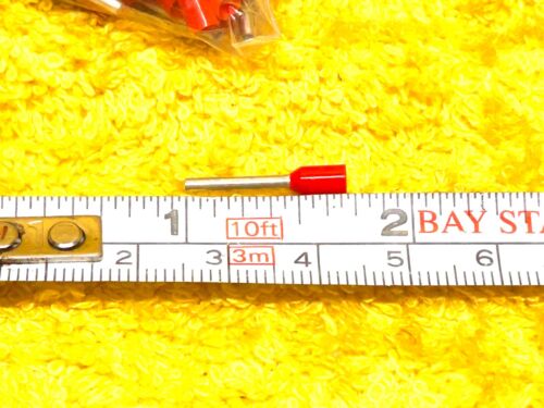 PACK of (500) Thomas & Betts F2030 STA-KON #18 AWG / 1.0 mm2 RED COVERED FERRULE - Picture 3 of 4