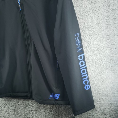 Men's New Balance Softshell 4-Way Stretch Water Resistant Jacket Black Size L - Picture 4 of 20
