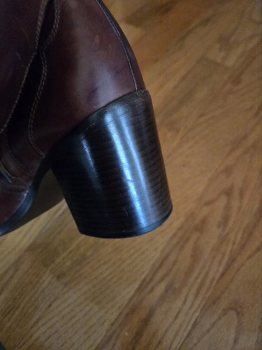 Frye Western Brown Pointed Toe Leather Ankle Boot with Block Heel | Size 9.5M - Picture 15 of 16