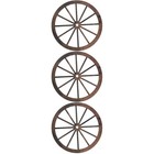 3 PCS Vintage Wood Wheel Craft Gear Wall Decoration