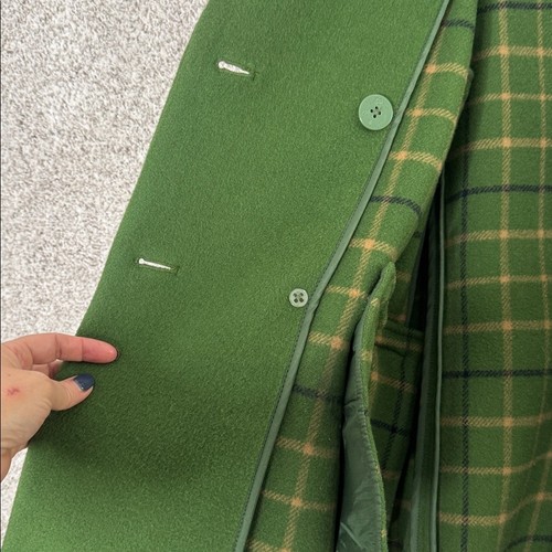 Brooks Brothers Damenmantel grün Wolle zweireihig Erbse - Größe 8 - Bild 4 von 9