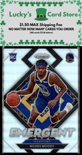 2021-22 Panini Prizm #16 Moses Moody Emergent Prizms Silver Rookie