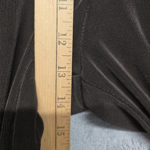 Chicos Travelers Pants Women Sz 2 Brown Slinky Knit Stretch Pull On US Medium 12 - Picture 6 of 10