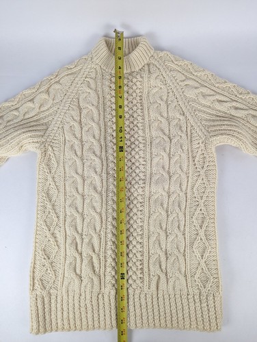 Vintage Herren M Brooks Brothers Creme Irish Wool Fisherman Pullover Heavy Knit - Bild 8 von 10