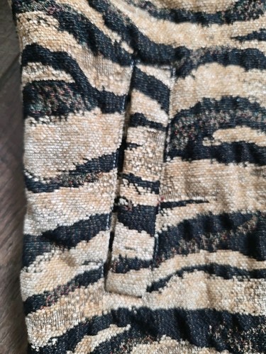 De Colección Erin London Talla S Chaqueta Top Mangas Largas Tapiz Estampado Animal Marrón Negro - Imagen 6 de 18
