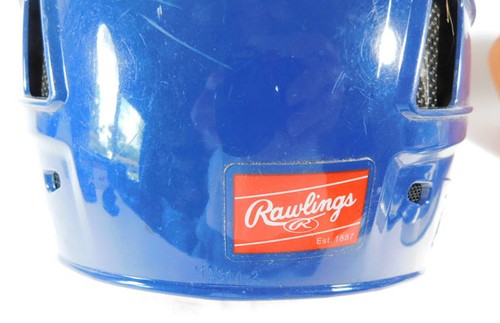 Casco de bateo Toronto Blue Jays talla 7 3/8 usado en juegos duelo solapas en C sin logotipo - Imagen 5 de 5