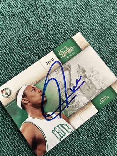 2009-10 Panini Studio Paul Pierce Boston Celtics #56 Hand Signed auto autograph - Picture 2 of 3