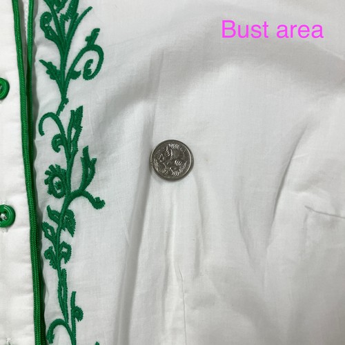 G.D.S. Embroidered Pure Cotton Amelie Shirt Dress Size M 10 - Picture 11 of 16