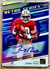 JERRY RICE 2020 Panini Donruss RETRO SERIES Auto SSP 9/10 Card #RS-JR SF 49ers