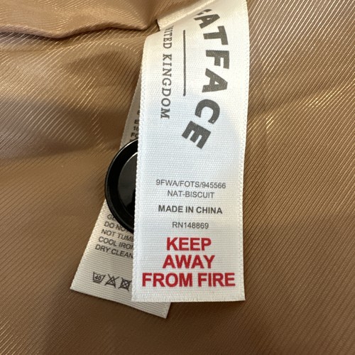 Fat Face Caroline Teddybär Mantel Biscuit Faux Borg Größe 12 exzellenter Zustand - Bild 10 von 11