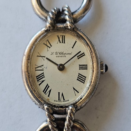 L.U.CHOPARD-MANUALE-ARGENTO 0,925-LADY-BRACCIALE-CAL. FELSA 4130-FIRMATO-SCATOLA - Imagen 8 de 24