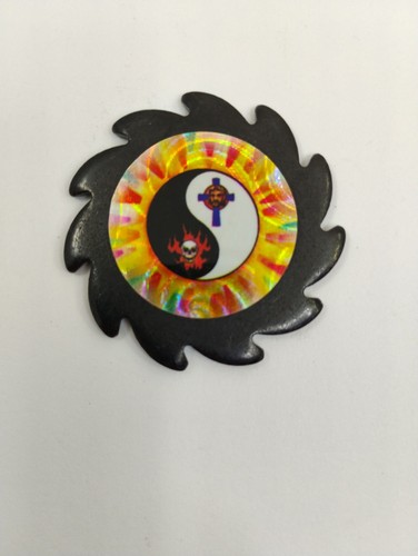POG Slammer Hologram Ying Yang Sawblade Metal Vintage 1990 - Picture 1 of 8