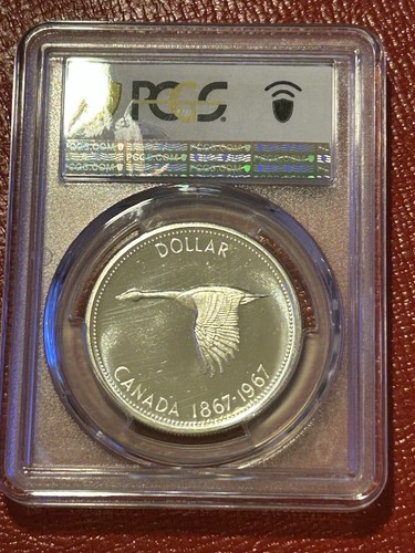 1967 Canada 1$ Silver Dollar Coin PCGS PL65 Cameo,Fantastic Piece,Brilliant Coin - Bild 6 von 6