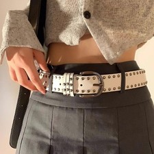 Fashion Rivet Belt Men Women's Stud ded Belt Punk Rock Pin Buckle With Y7H7