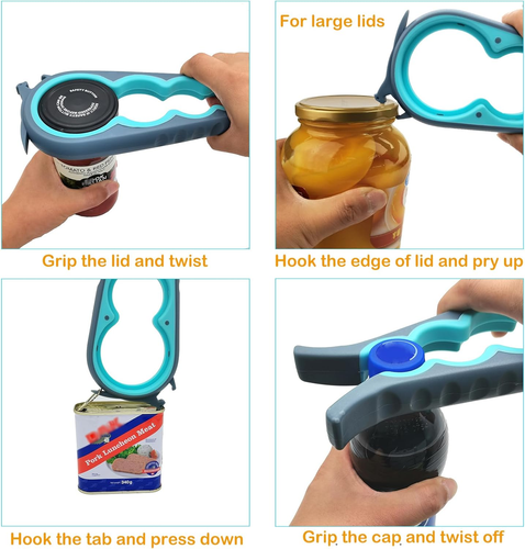 Jar Opener Bottle Opener and Can Opener for Weak Hands, Seniors with Arthritis - Picture 3 of 13
