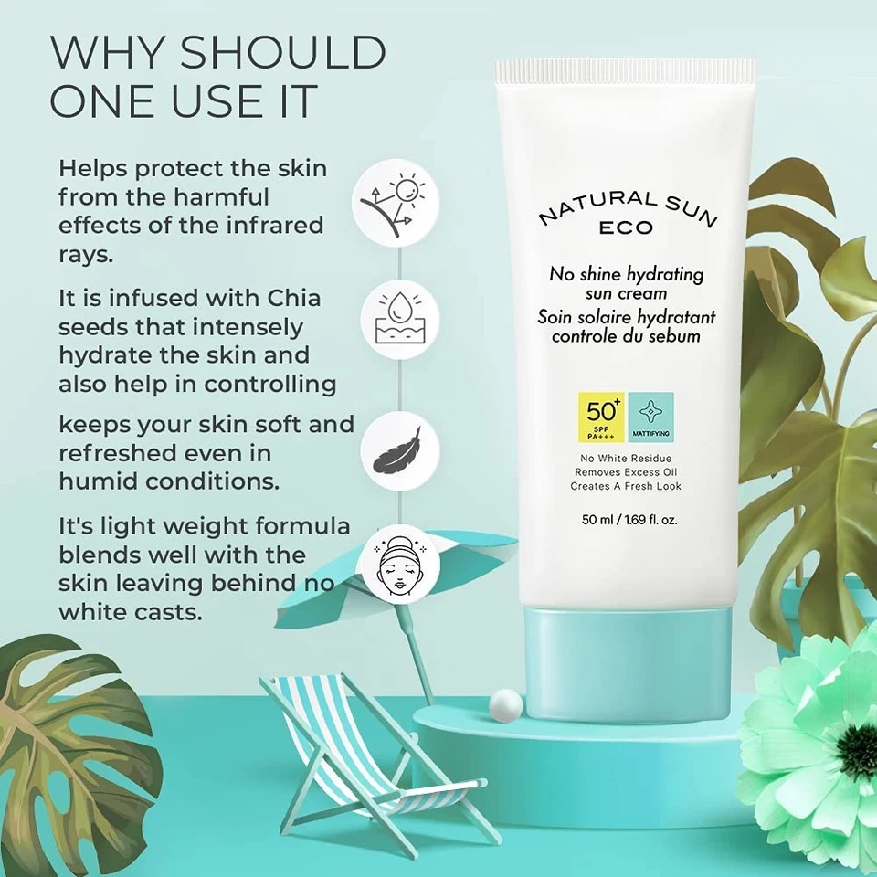 Protector solar hidratante The Face Shop All No Shine FPS 50+ Pa++++ | 50 ml Foto 4 de 4