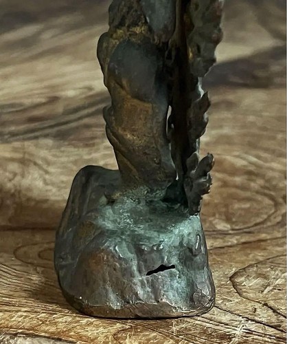 Zao Gongen Figur, späte Edo Periode, B1,8 x H3,5 Zoll, japanisch antik - Bild 10 von 10