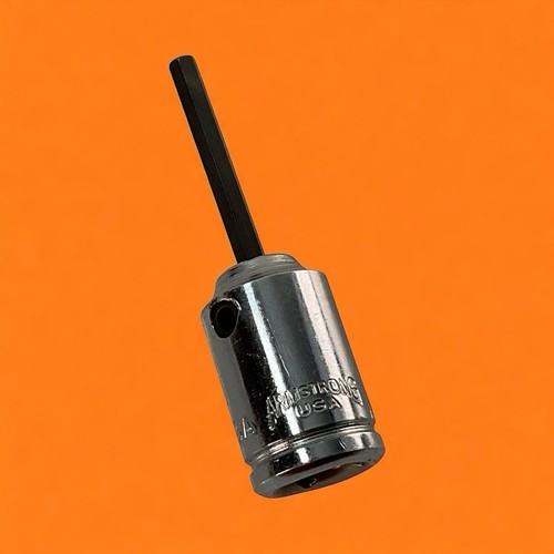 Armstrong NMA-3A Chrome Hex Driver Sockets 1/4" Drive 7/64 SAE USA - Picture 8 of 8