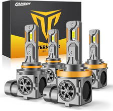 4pk H11 9005 LED Headlight Fog Combo 10X Bright 60000LM 6500K 1:1 Mini