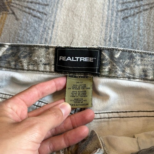 Vintage Y2K Realtree Double Knee Camo Camouflage Jeans Pants Size 34x32 Hunting - Picture 3 of 10