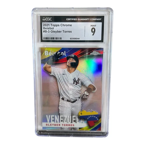 2021 Topps Chrome Béisbol #B-3 Gleyber Torres CGC Mint 9 MLB New York Yankees 