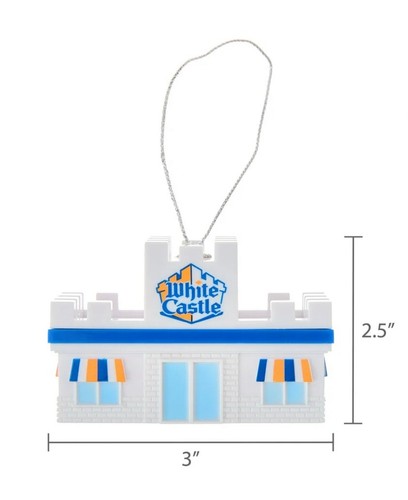 White Castle Decoupage Christmas Holiday Ornament - Picture 3 of 5