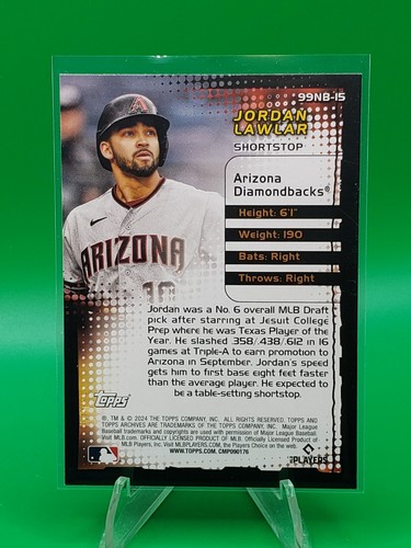 Jordan Lawler - 2024 Topps Archives #99NB-15 - New Breed - RC - AZ Diamondbacks - Picture 2 of 3