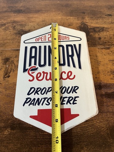 NUEVO Placa One Stop Shop, SERVICIO DE LAVANDERÍA DEJA CAER TUS PANTALONES AQUÍ, EE. UU. - Imagen 3 de 4