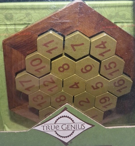 True Genius LO SHU SQUARE Brain Teaser Wooden Puzzle Genius Brain New Sealed - Picture 3 of 9