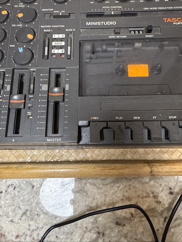 Tascam Porta Two Mini Studio Multi-track recorder Cassette Powers On- Not Tested - Picture 8 of 18