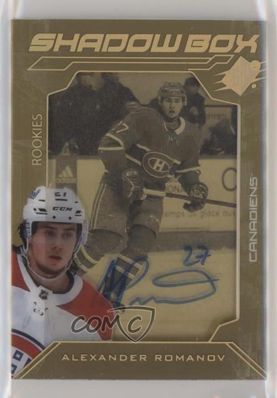 2020-21 SPx Shadow Box Tier 2 28/75 Alexander Romanov #SBA-AR Rookie Auto RC 0cv