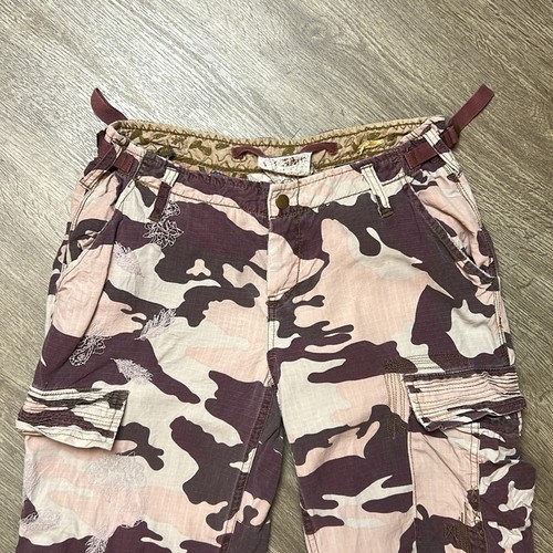 Vintage Da-nang Y2K Camo Eggplant Cargo Cropped Hose - Bild 3 von 13