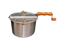Genuine Whirley Pop Stovetop Popcorn Popper Hand Crank Wabash Valley Farms Vtg