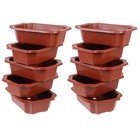  10 Pcs Bonsai Kit with Pot Flower Rectangular Flowerpot Red Decorative Planters