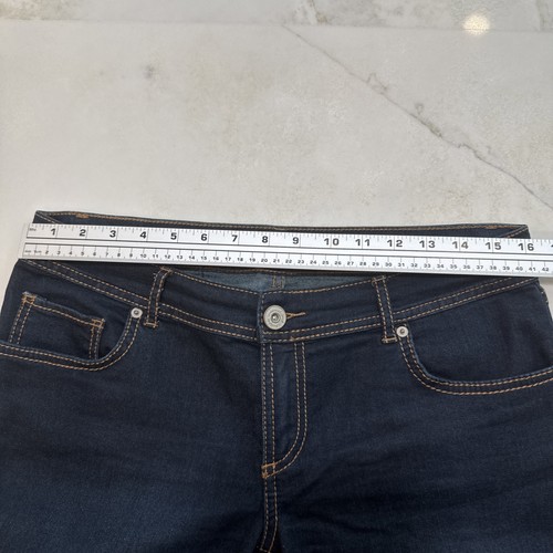 INC Denim Jeans Women’s 8 Curvy Fit Dark Wash Straight Leg Stretch Mid Rise - Picture 8 of 9